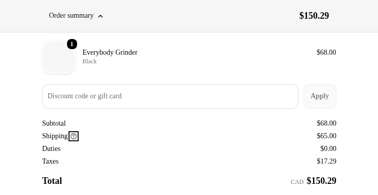 Bona Drag checkout screenshot